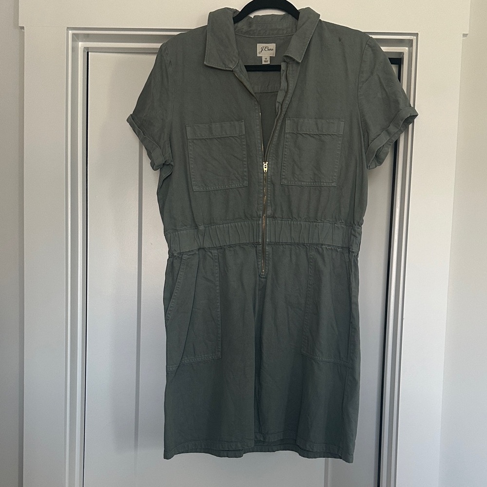 J. Crew Olive Mini Dress with Pockets